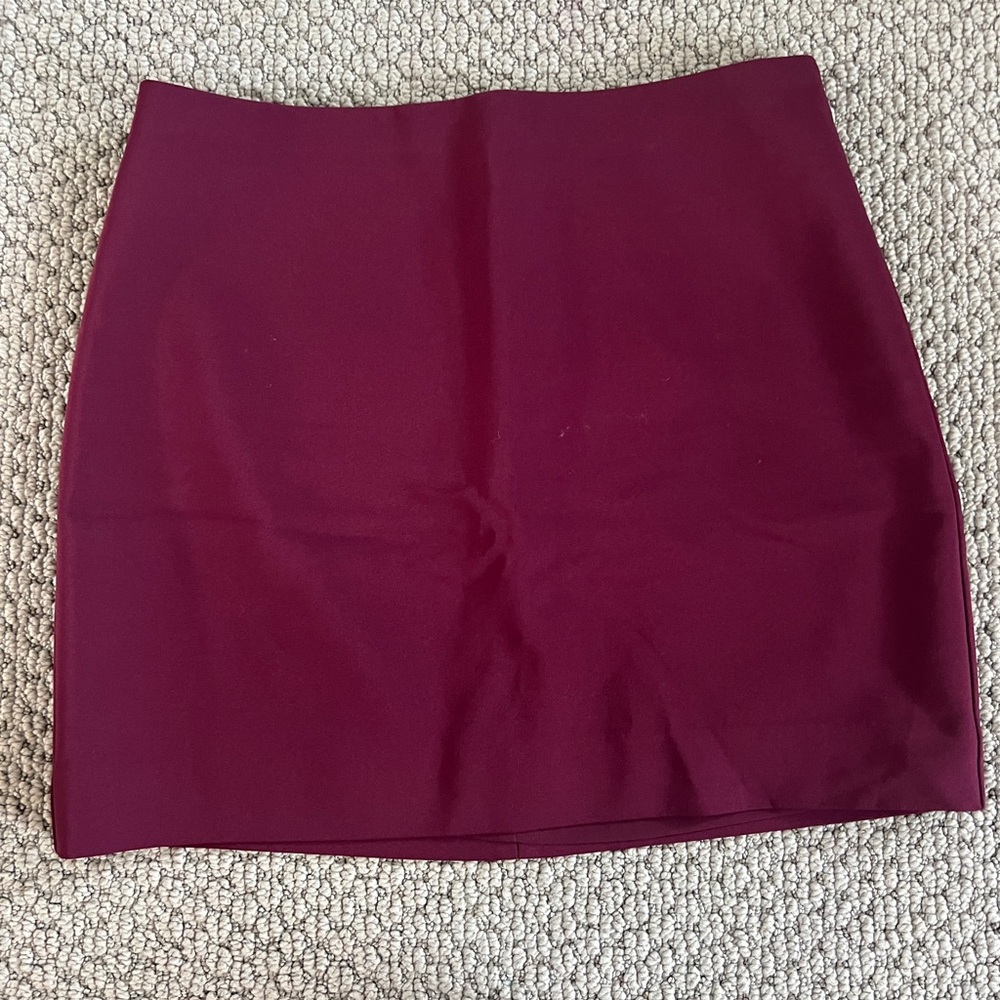 Express Wine-Colored Mini Skirt